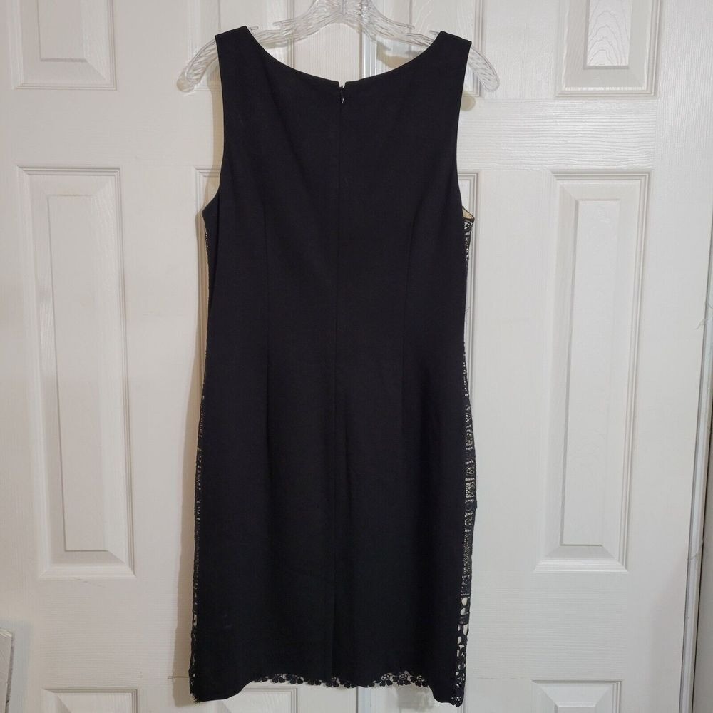 Catherine Malandrino Shift Dress 8 Black Lace Sleeveless Boho Eclectic‎ LBD - Picture 8 of 8